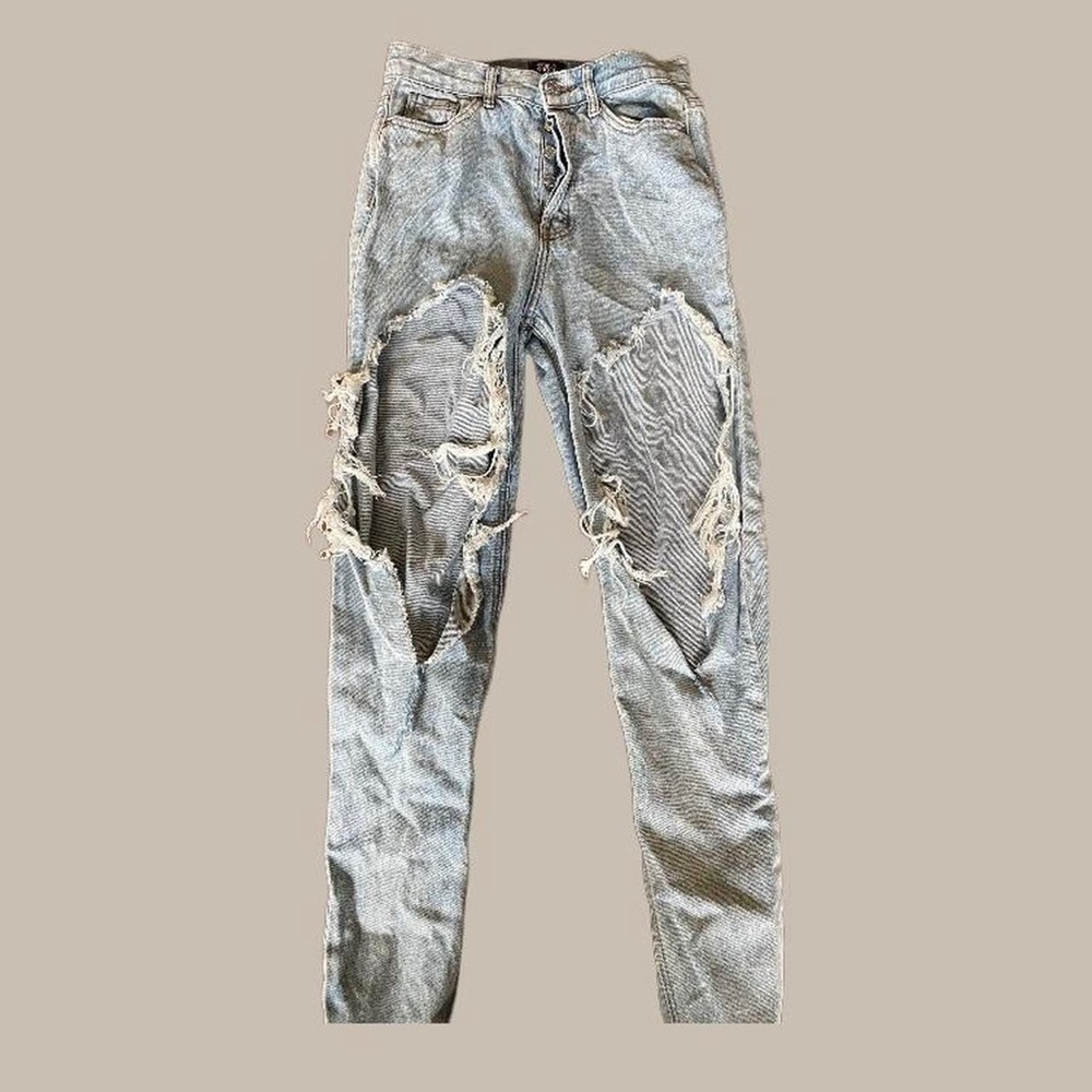 light washed ripped jeans